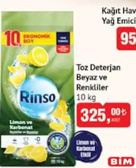 RİNSO TOZ DETERJAN BEYAZ VE RENKLİLER 10 KG RİNSO TOZ DETERJAN BEYAZ VE RENKLİLER 10 KG